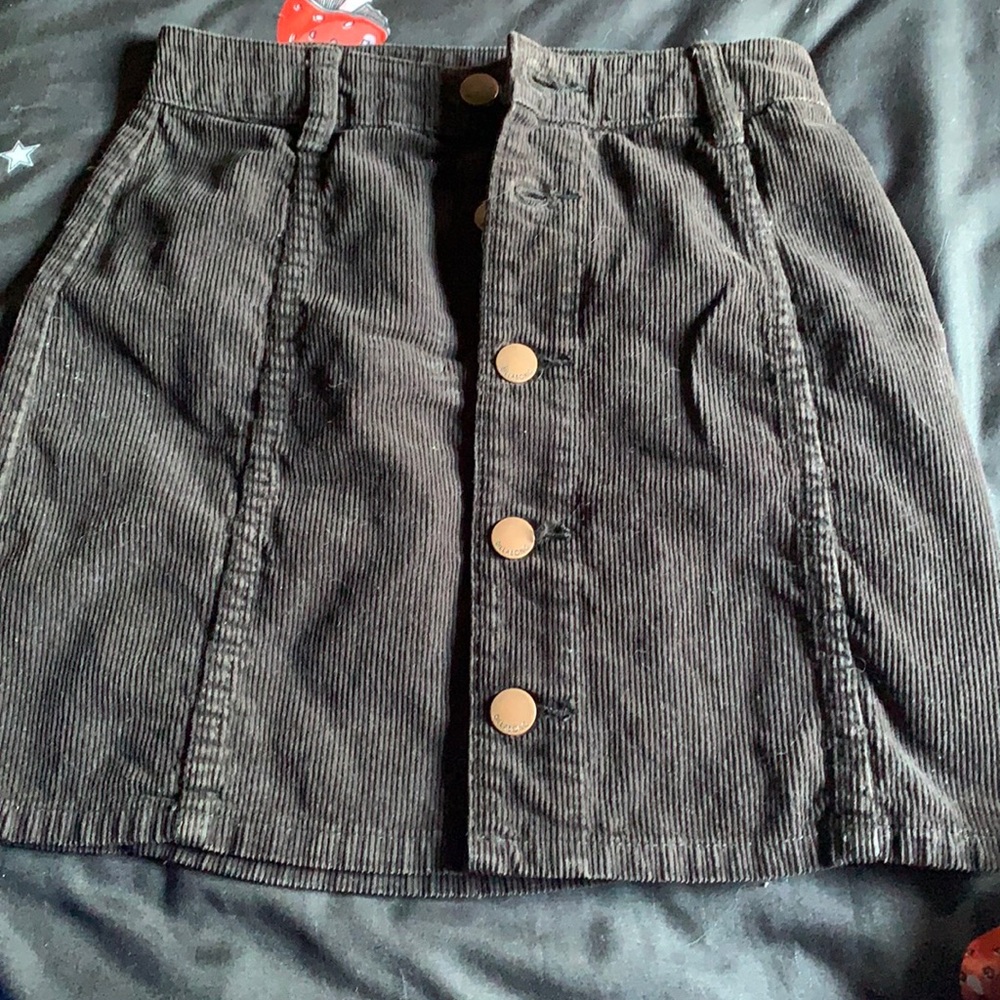 Black corduroy skirt